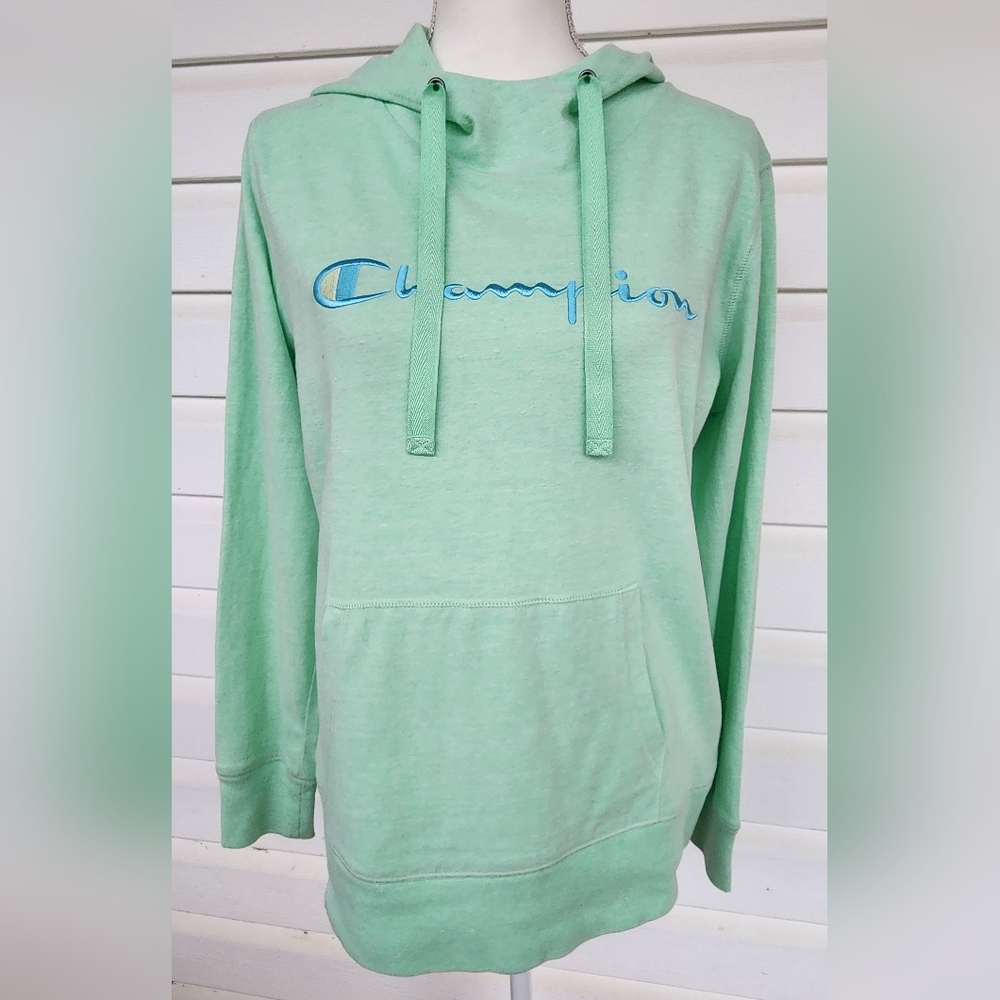 Champion Women's Light Green Lightweight Hoodie!